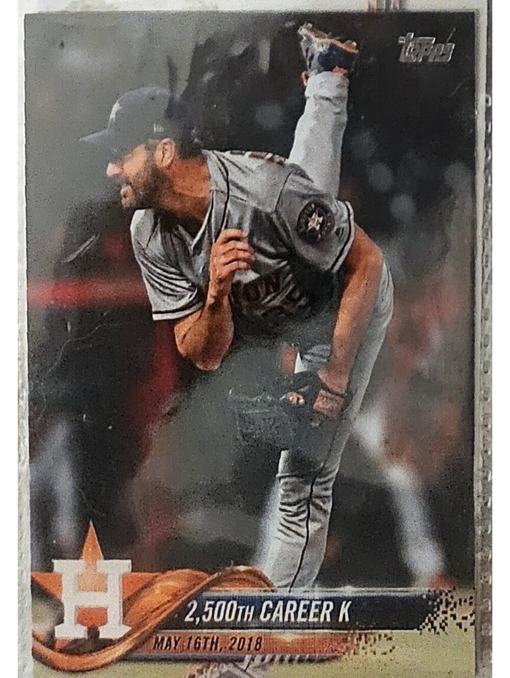 JUSTIN VERLANDER - 2,500 K's - 2018 Topps Update - HOUSTON ASTROS - #US89